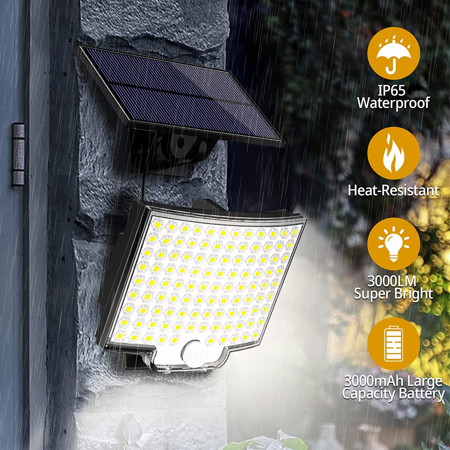 Solar Light Outdoor 106 LED Super Bright Motion Sensor Solar Strong Power LED Garden Wall Lamp IP65 Waterproof 4 Solar Light Outdoor 106 LED Super Bright Motion Sensor Solar Strong Power LED Garden Wall Lamp IP65 Waterproof 4