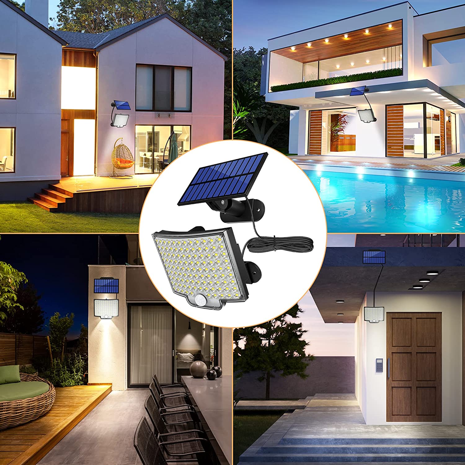 Solar Light Outdoor 106 LED Super Bright Motion Sensor Solar Strong Power LED Garden Wall Lamp IP65 Waterproof 4 Solar Light Outdoor 106 LED Super Bright Motion Sensor Solar Strong Power LED Garden Wall Lamp IP65 Waterproof 4