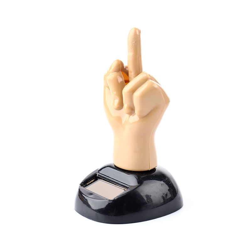Solar Middle Finger Swing Doll Car Accessories Office Decoration Car Decor Car Ornament Solar Middle Finger Swing Doll Car Accessories Office Decoration Car Decor Car Ornament