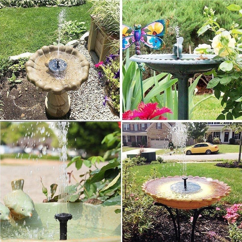 Solar Pond Fountain Birdbath Water Pump