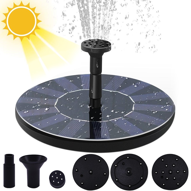 Solar Pond Fountain Birdbath Water Pump