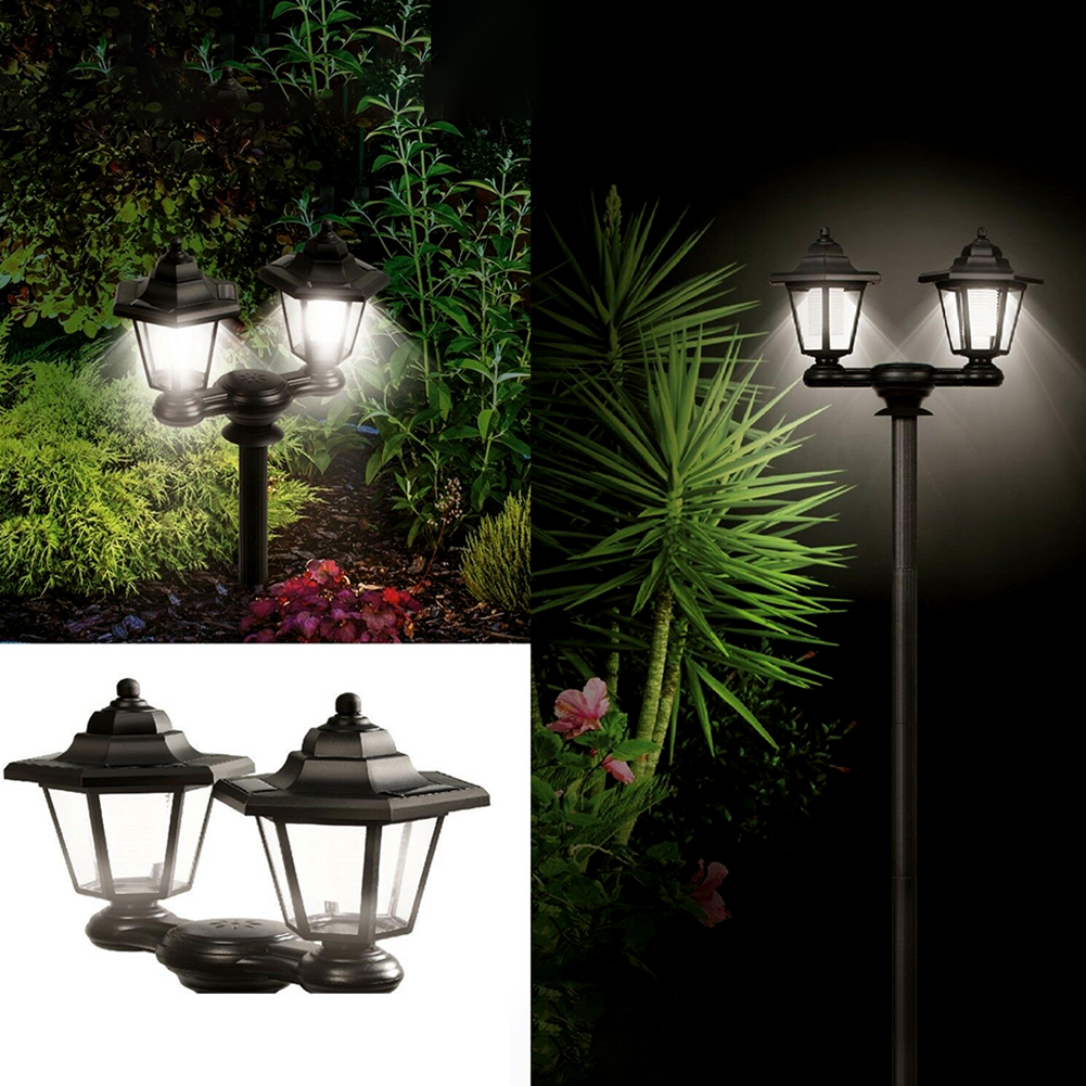 Solar Post Lights Dual Lamp Solar Post Lights Dual Lamp