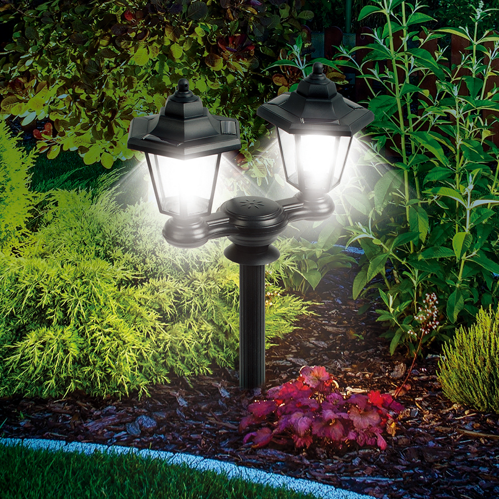 Solar Post Lights Dual Lamp Solar Post Lights Dual Lamp