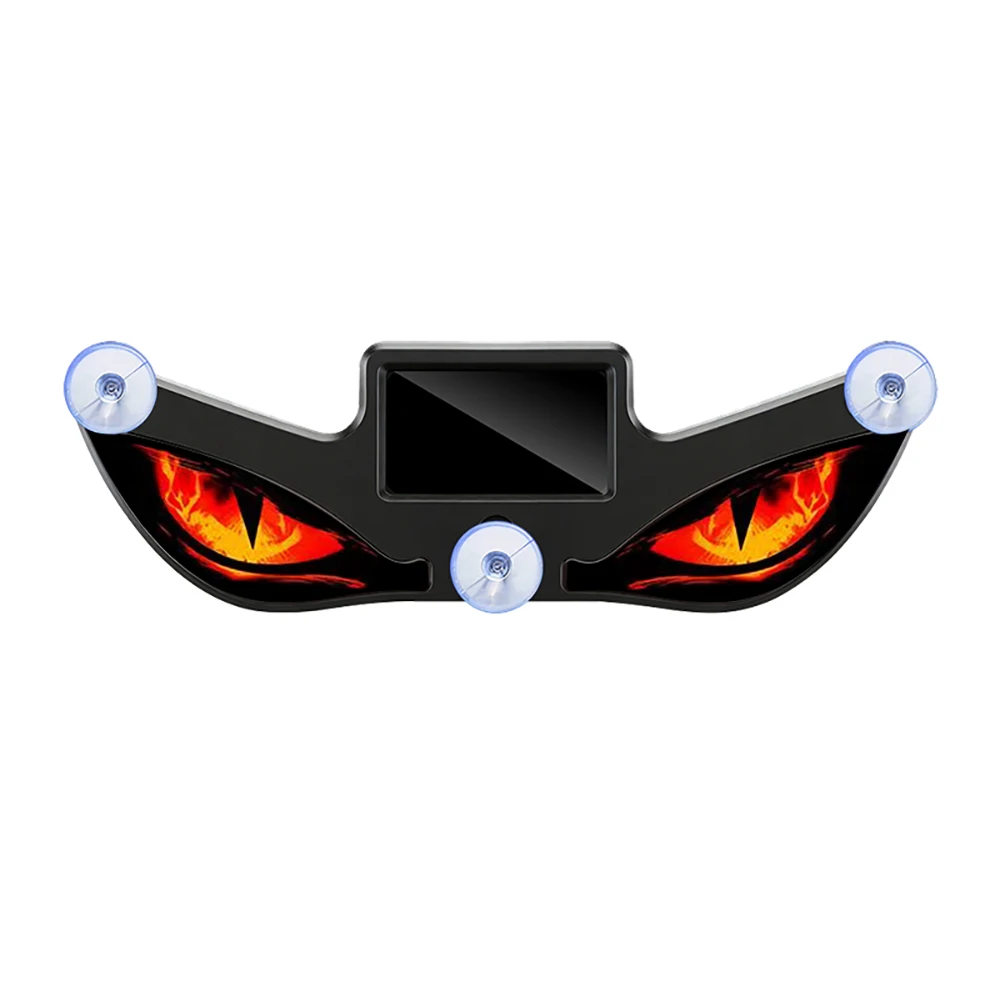 Solar Powered Car Neon Light Wireless Cool DEMON EYE Led Ambient Light Suction Cup USB Rechargeable Atmosphere
