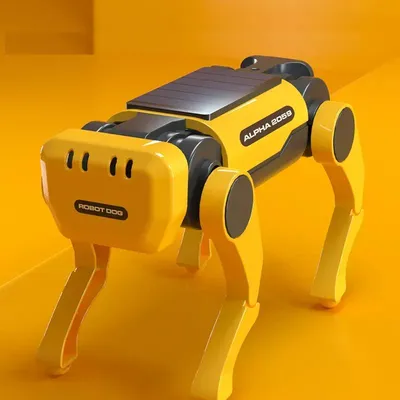 Solar Powered Electric Mechanical Dog Robot Science Technolog Educational Diy Assembly Toys Kids Intellectual