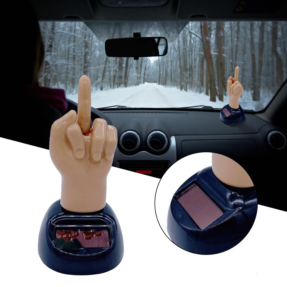 Solar Powered Mid Finger Shaking Toy Car Dashboard Dancing Figure Toy Brown Creative Car Bobbleheads Decorative Ornament Solar Powered Mid Finger Shaking Toy Car Dashboard Dancing Figure Toy Brown Creative Car Bobbleheads Decorative Ornament