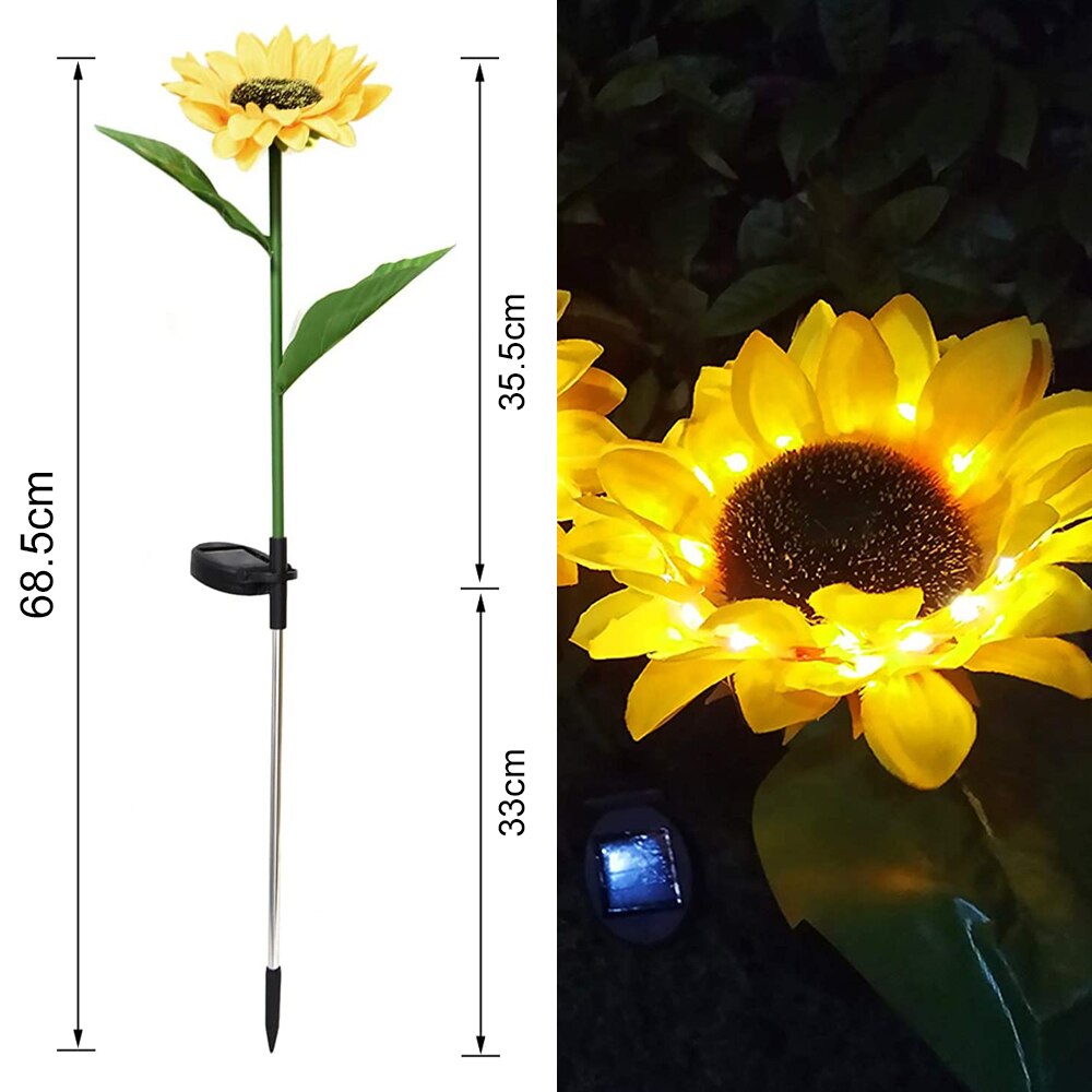 Solar Powered Sunflower Light Decorative Lamp (2 pcs) Solar Powered Sunflower Light Decorative Lamp (2 pcs)