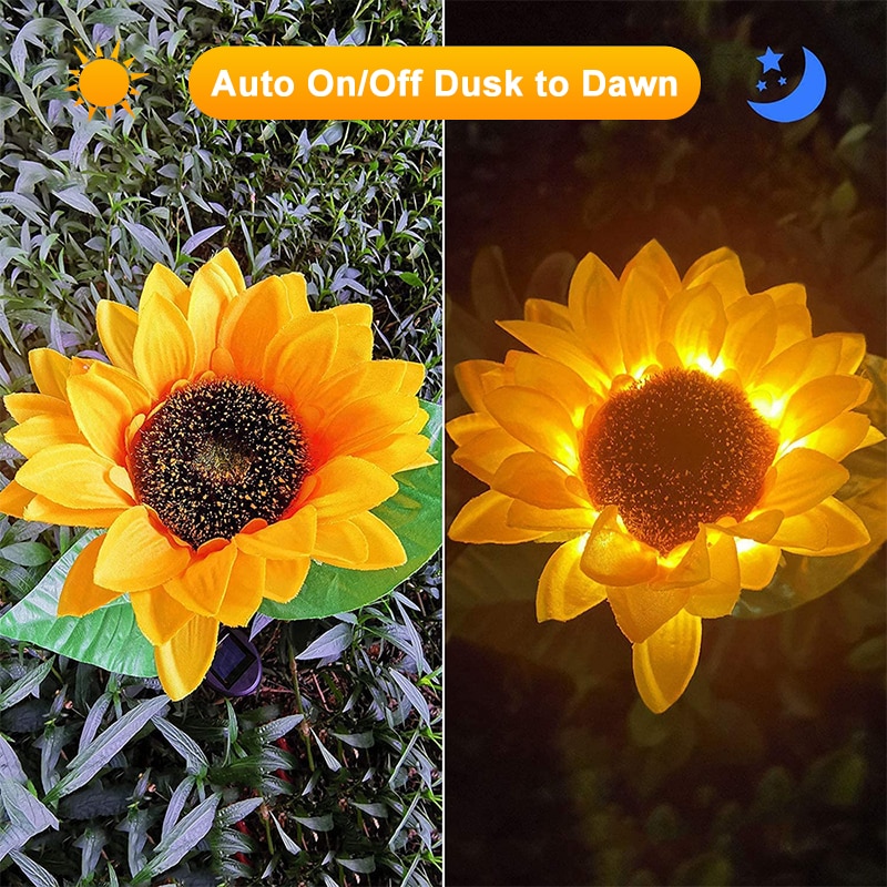 Solar Powered Sunflower Light Decorative Lamp (2 pcs) Solar Powered Sunflower Light Decorative Lamp (2 pcs)