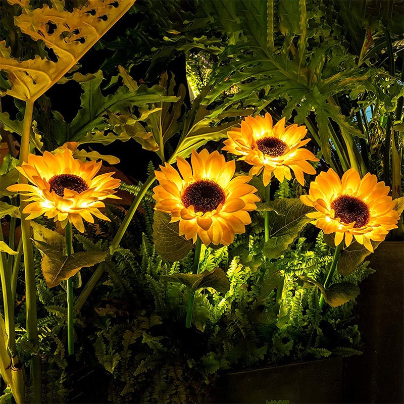 Solar Powered Sunflower Light Decorative Lamp (2 pcs) Solar Powered Sunflower Light Decorative Lamp (2 pcs)