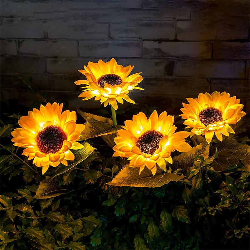 Solar Powered Sunflower Light Decorative Lamp (2 pcs) Solar Powered Sunflower Light Decorative Lamp (2 pcs)