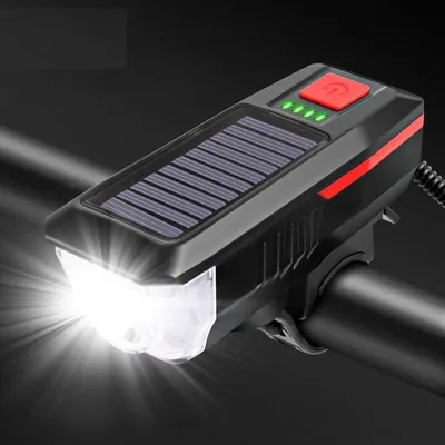 Solar Rechargeable Bicycle Front Light with Horn Solar Rechargeable Bicycle Front Light with Horn