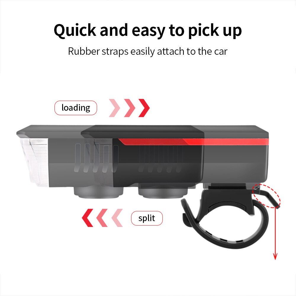 Solar Rechargeable Bicycle Front Light with Horn Solar Rechargeable Bicycle Front Light with Horn