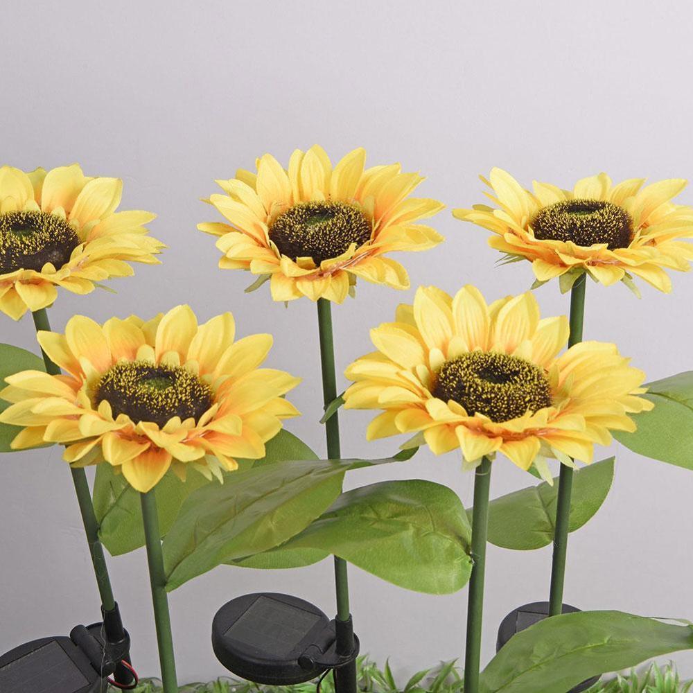 Solar Sunflower Light Outdoor Stake