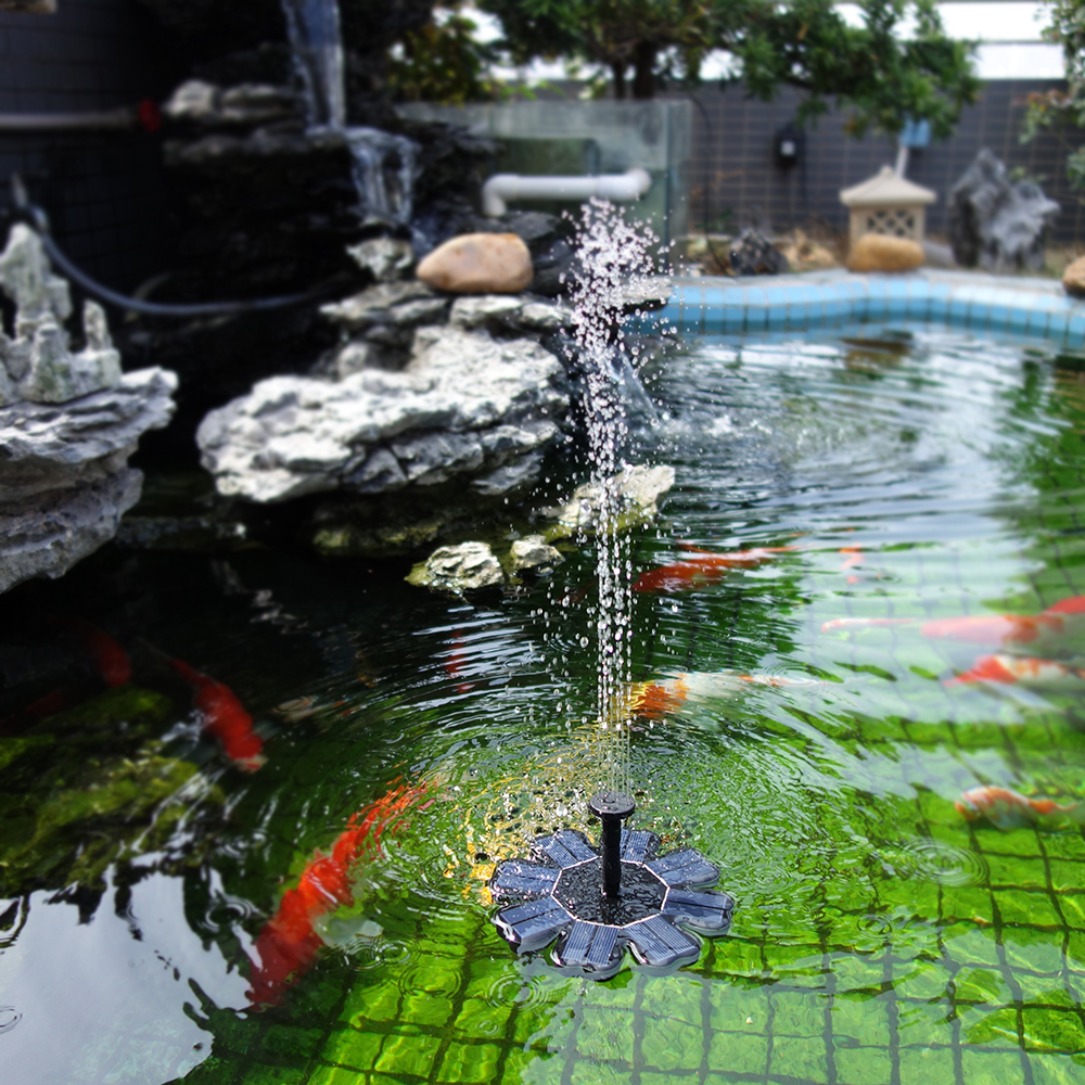 Solar Water Fountain Pond Decor