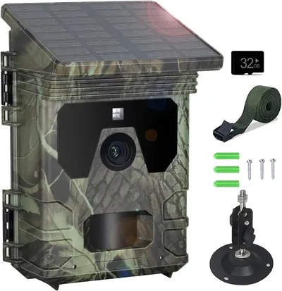 Solar Wildlife 50MP 4K Video Trail Camera Night Vision 0.3s Motion Activated Waterproof Garden Camera Outdoor Hunting Solar Wildlife 50MP 4K Video Trail Camera Night Vision 0.3s Motion Activated Waterproof Garden Camera Outdoor Hunting