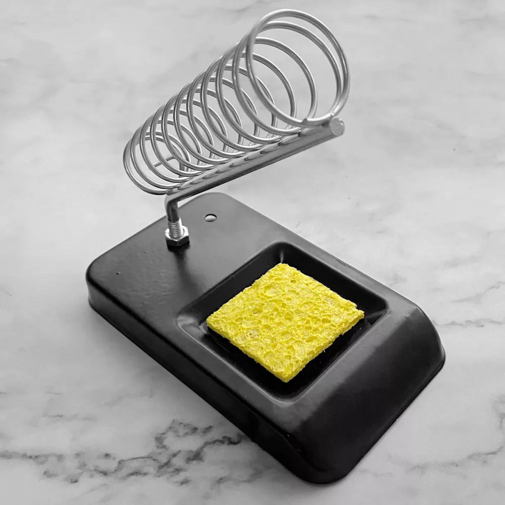 Soldering Iron Stand Portable Holder Soldering Tin Stand with Welding Cleaning Sponge Electric Soldering Iron