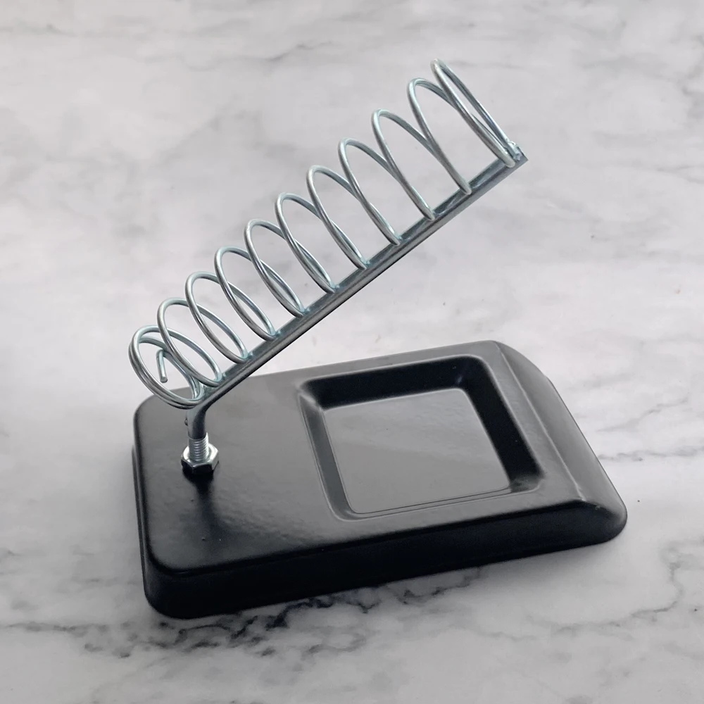 Soldering Iron Stand Portable Holder Soldering Tin Stand with Welding Cleaning Sponge Electric Soldering Iron