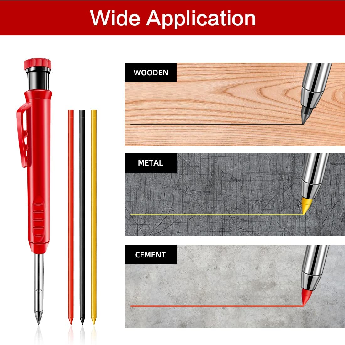 Solid Carpenter Pencil Set Woodworking Tools Mechanical Pencil Refill Construction Job Tools Carpentry Marking Scriber Solid Carpenter Pencil Set Woodworking Tools Mechanical Pencil Refill Construction Job Tools Carpentry Marking Scriber