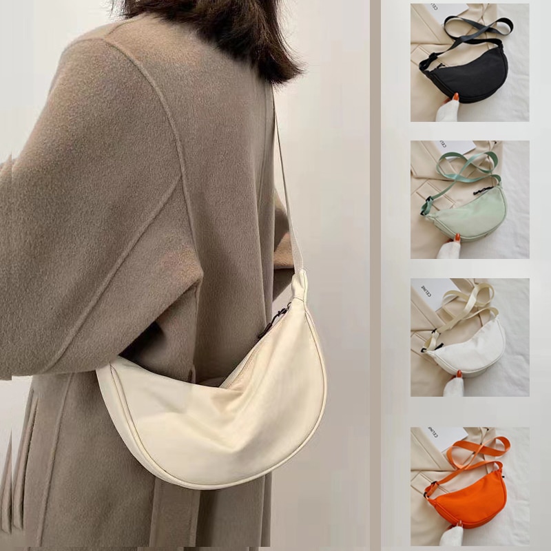 Solid Color Chest Bag For Women Large Capacity Travel Crossbody Half Moon Designed Belt Bag Ladies Daily Street Fanny Solid Color Chest Bag For Women Large Capacity Travel Crossbody Half Moon Designed Belt Bag Ladies Daily Street Fanny