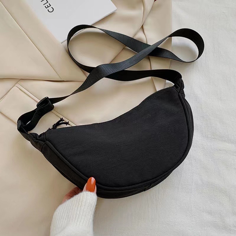 Solid Color Chest Bag For Women Large Capacity Travel Crossbody Half Moon Designed Belt Bag Ladies Daily Street Fanny Solid Color Chest Bag For Women Large Capacity Travel Crossbody Half Moon Designed Belt Bag Ladies Daily Street Fanny