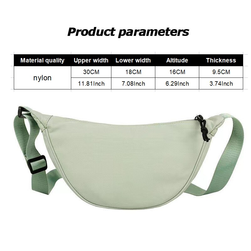 Solid Color Chest Bag For Women Large Capacity Travel Crossbody Half Moon Designed Belt Bag Ladies Daily Street Fanny Solid Color Chest Bag For Women Large Capacity Travel Crossbody Half Moon Designed Belt Bag Ladies Daily Street Fanny