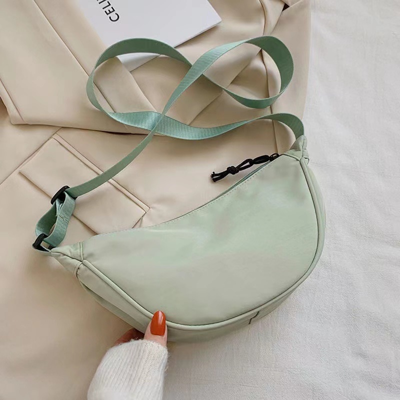 Solid Color Chest Bag For Women Large Capacity Travel Crossbody Half Moon Designed Belt Bag Ladies Daily Street Fanny Solid Color Chest Bag For Women Large Capacity Travel Crossbody Half Moon Designed Belt Bag Ladies Daily Street Fanny