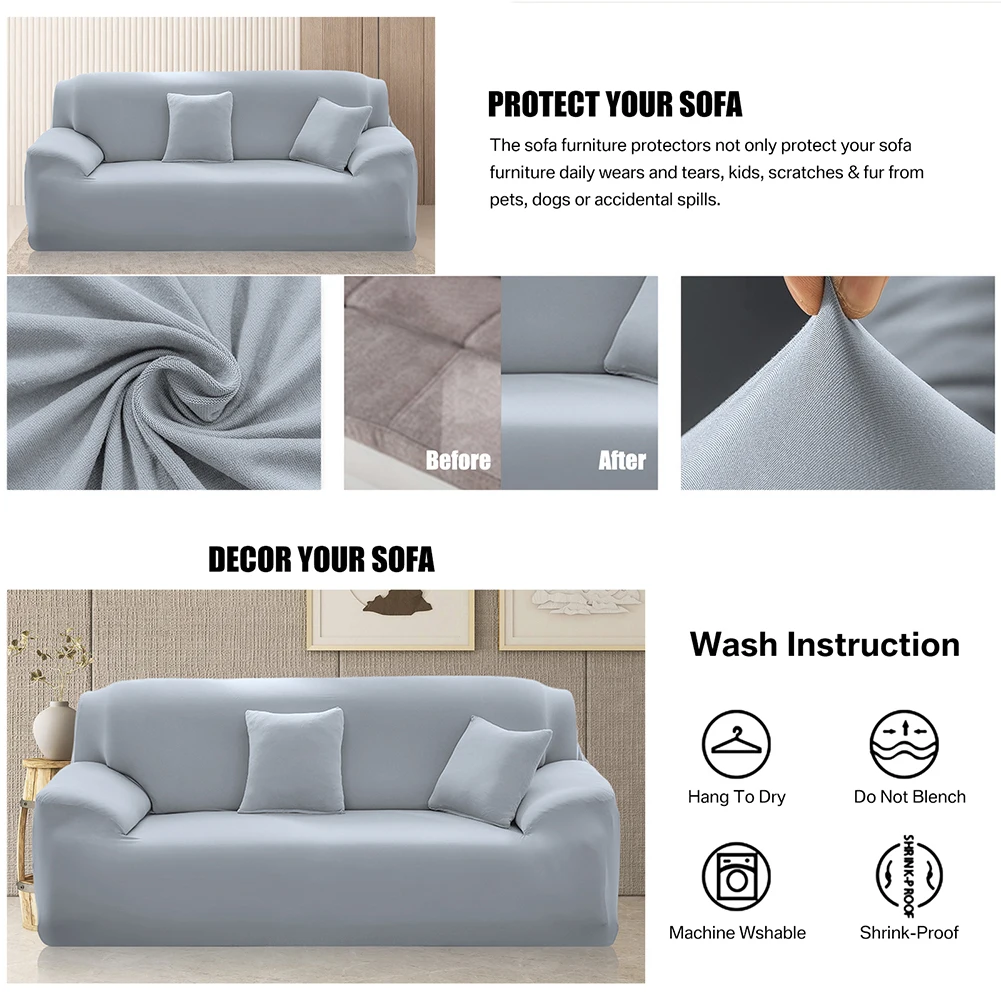 Solid Color Elastic Sofa Covers for Living Room Thicken Sectional Corner Slipcovers Couch Cover L Shape Need Buy 2PCS Solid Color Elastic Sofa Covers for Living Room Thicken Sectional Corner Slipcovers Couch Cover L Shape Need Buy 2PCS