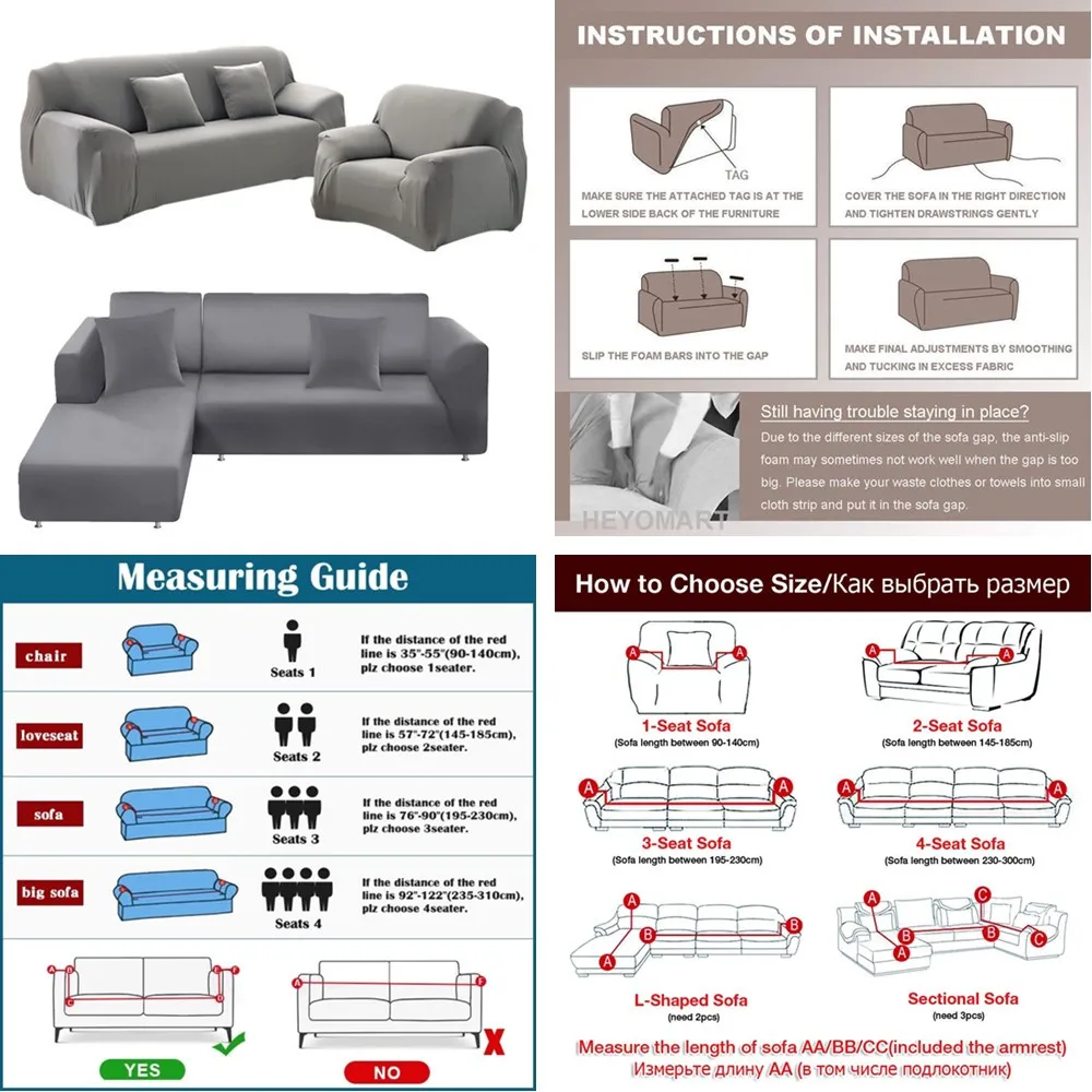 Solid Color Elastic Sofa Covers for Living Room Thicken Sectional Corner Slipcovers Couch Cover L Shape Need Buy 2PCS Solid Color Elastic Sofa Covers for Living Room Thicken Sectional Corner Slipcovers Couch Cover L Shape Need Buy 2PCS