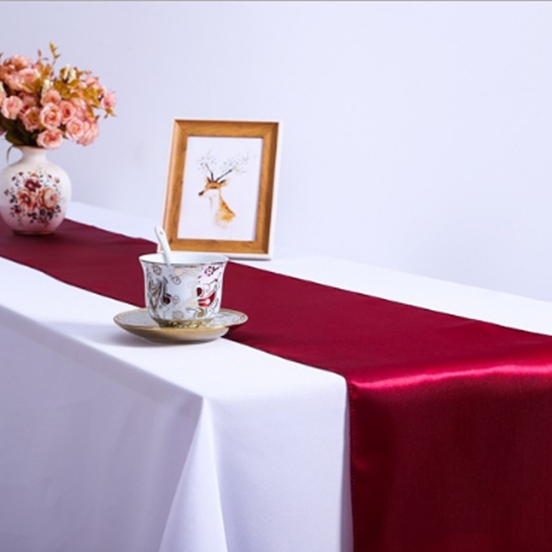 Solid Color Satin Table Runner Solid Color Satin Table Runner