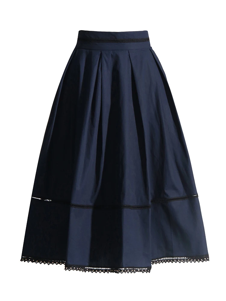Solid Summer Two Piece Sets For Women Lapel Short Sleeve Tops High Waist A Line Skirt Slim Set Female Fashion New