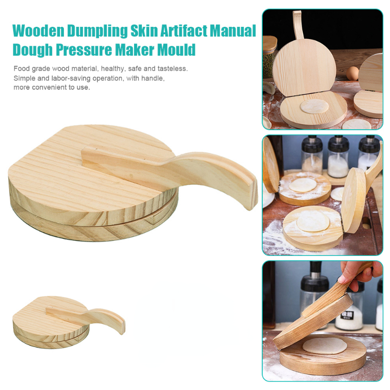 Solid Wood Dough Press Tool Quick Easy Dumpling Skin Presser Home Dumpling Wrapper Skin Making Mold Kitchen Pastry Solid Wood Dough Press Tool Quick Easy Dumpling Skin Presser Home Dumpling Wrapper Skin Making Mold Kitchen Pastry