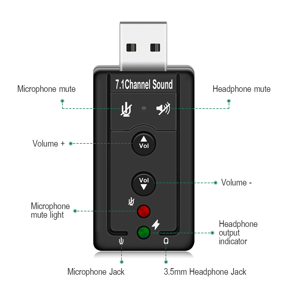 Sound Card USB Adapter Sound Card USB Adapter