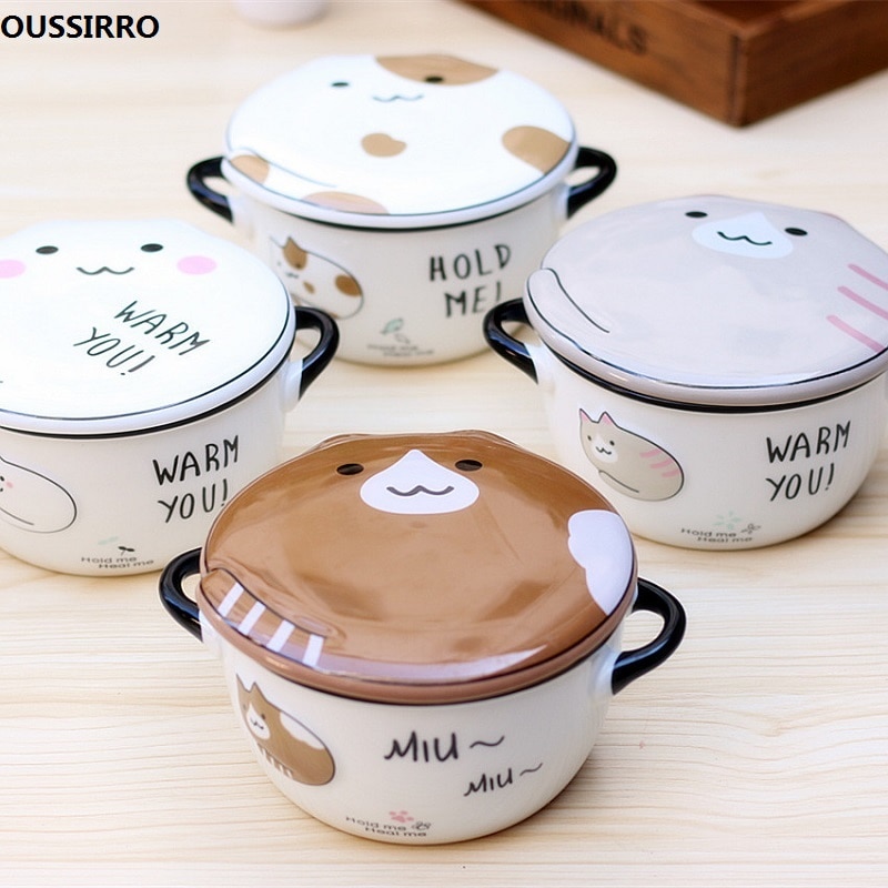 Soup Bowl Cartoon Cat Design Soup Bowl Cartoon Cat Design