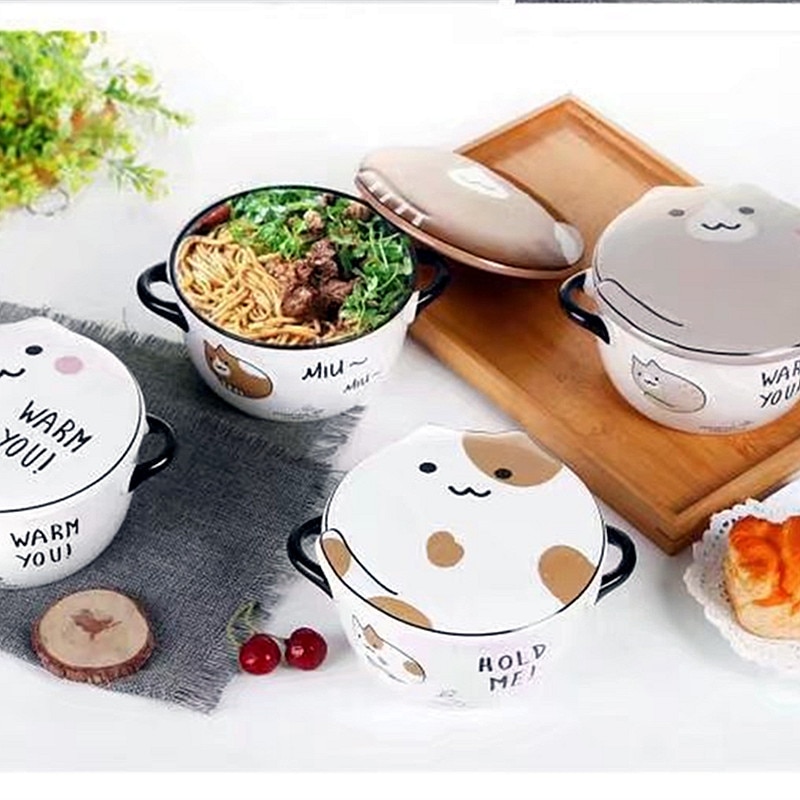Soup Bowl Cartoon Cat Design Soup Bowl Cartoon Cat Design