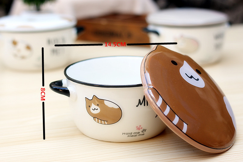 Soup Bowl Cartoon Cat Design Soup Bowl Cartoon Cat Design