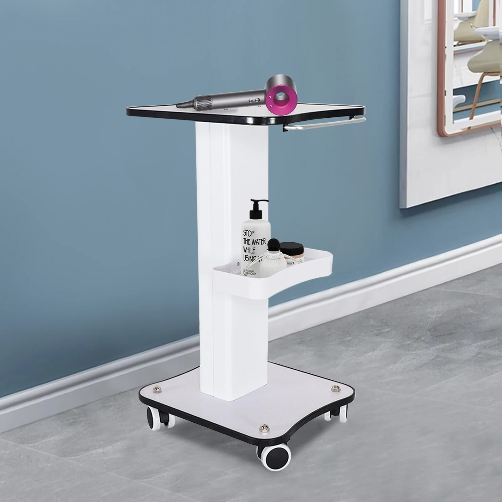 SPA Beauty Storage Beauty Salon Stand Rolling Trolley Cart Equipment Machine Holder Organizer 3 Tier with Push Handle SPA Beauty Storage Beauty Salon Stand Rolling Trolley Cart Equipment Machine Holder Organizer 3 Tier with Push Handle