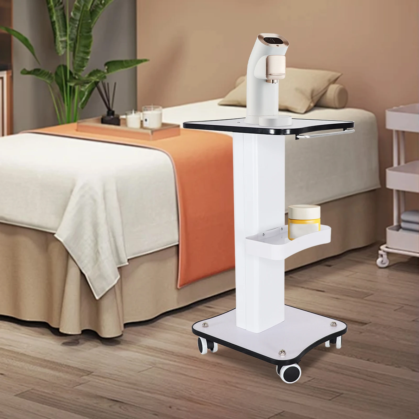 SPA Beauty Storage Beauty Salon Stand Rolling Trolley Cart Equipment Machine Holder Organizer 3 Tier with Push Handle SPA Beauty Storage Beauty Salon Stand Rolling Trolley Cart Equipment Machine Holder Organizer 3 Tier with Push Handle