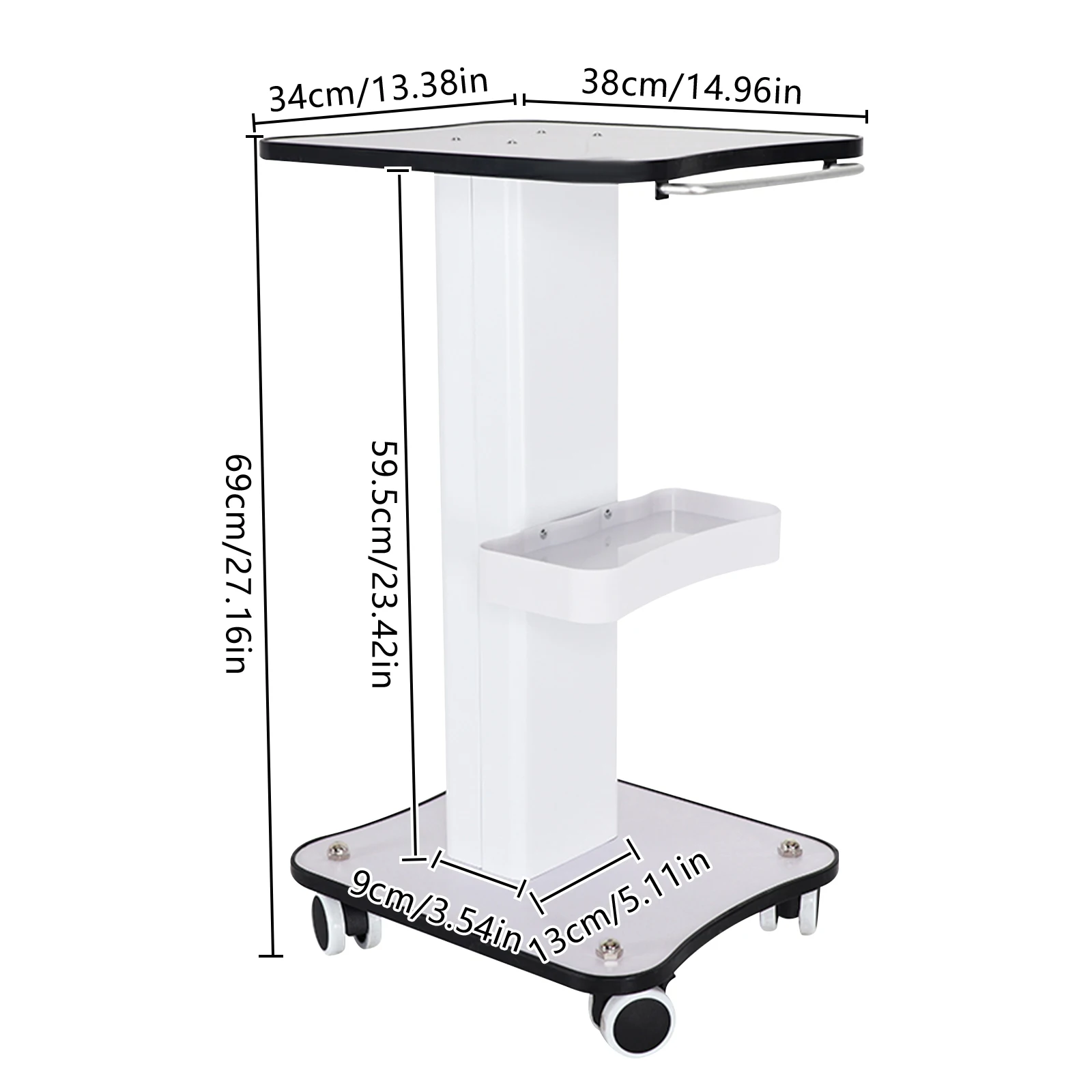 SPA Beauty Storage Beauty Salon Stand Rolling Trolley Cart Equipment Machine Holder Organizer 3 Tier with Push Handle SPA Beauty Storage Beauty Salon Stand Rolling Trolley Cart Equipment Machine Holder Organizer 3 Tier with Push Handle