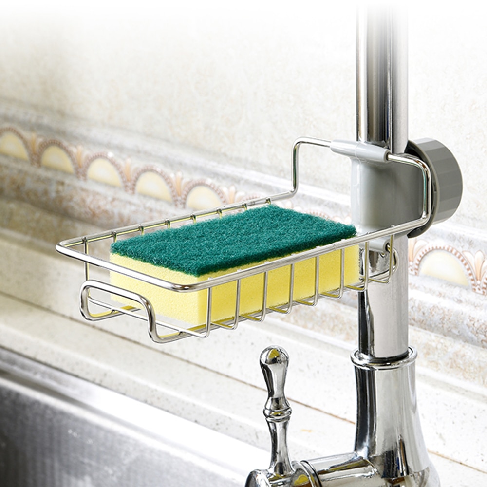 Space Saving Stainless Steel Sponge Holder
