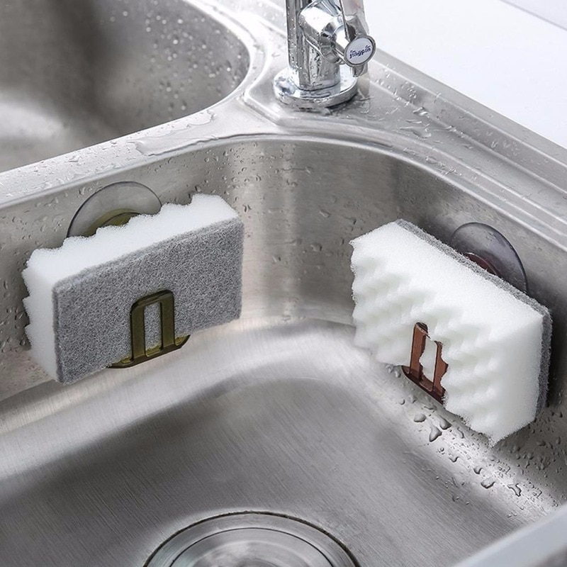 Space Saving Suction Sponge Holder
