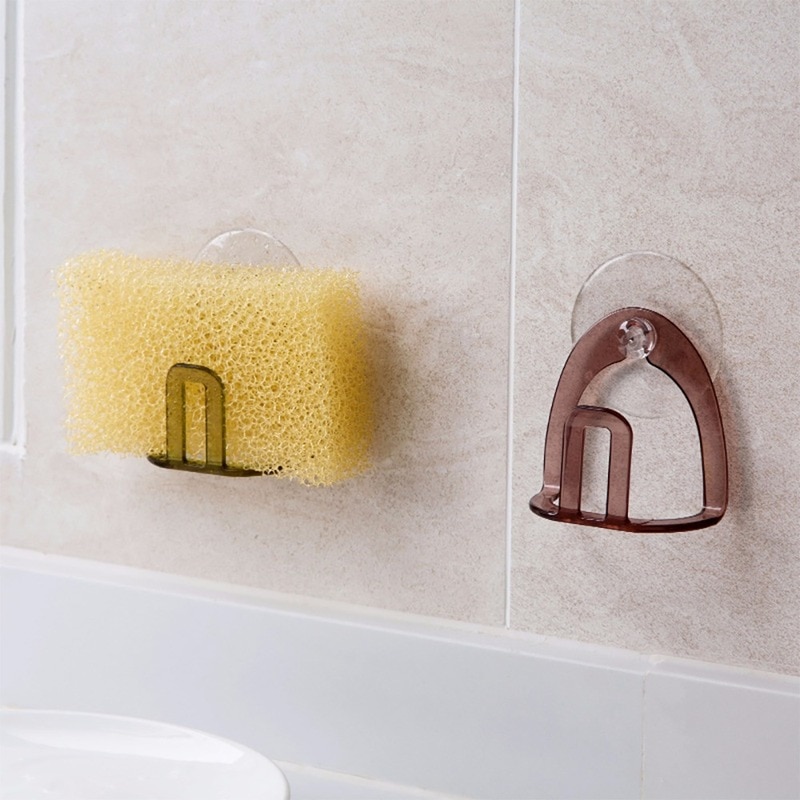 Space Saving Suction Sponge Holder Space Saving Suction Sponge Holder