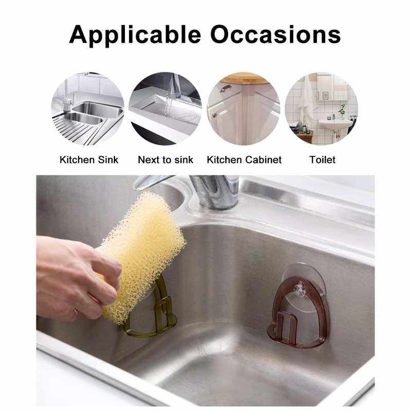 Space Saving Suction Sponge Holder Space Saving Suction Sponge Holder