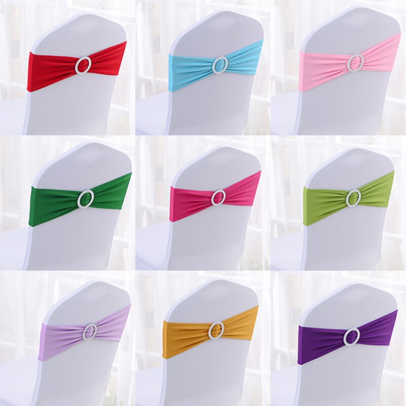 Spandex Solid Color Chair Sash (10/50 pcs) Spandex Solid Color Chair Sash (10/50 pcs)