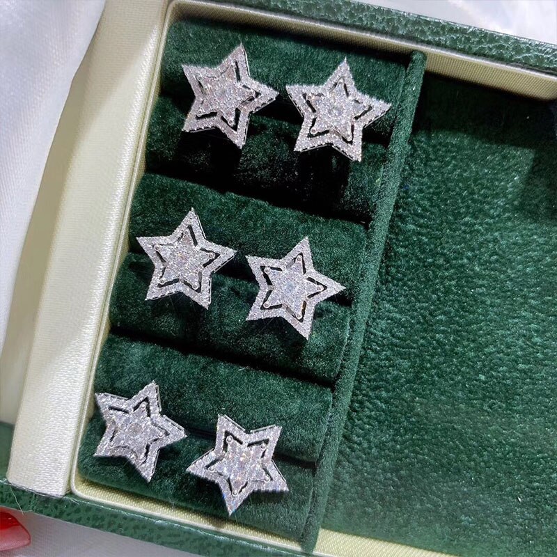Sparkling Ladies Star Stud Earrings