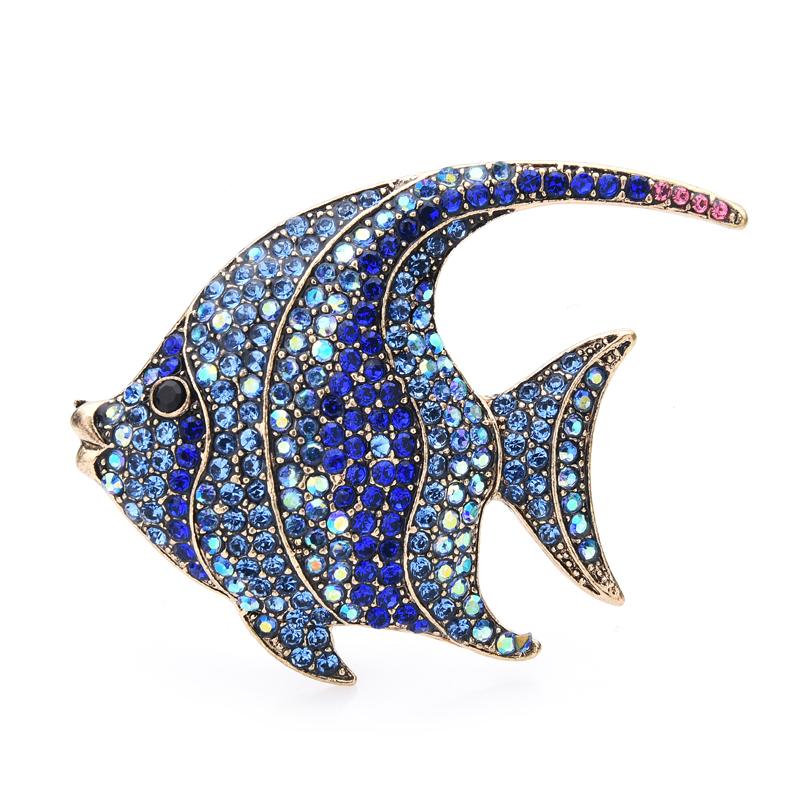Sparkling Rhinestone Flat Fish Brooch Sparkling Rhinestone Flat Fish Brooch