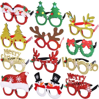 Sparkly Christmas Party Glasses (12 pcs)