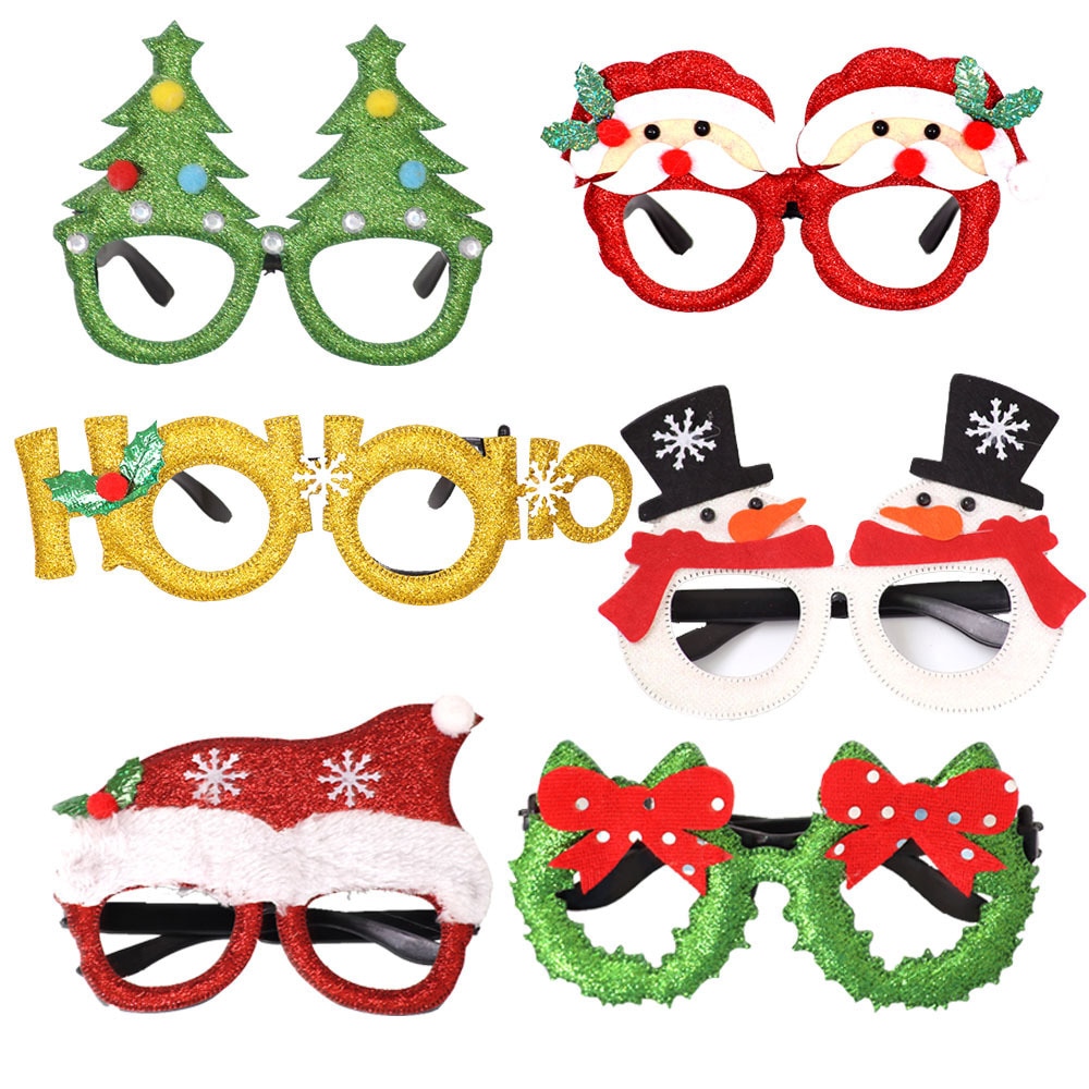 Sparkly Christmas Party Glasses (12 pcs)