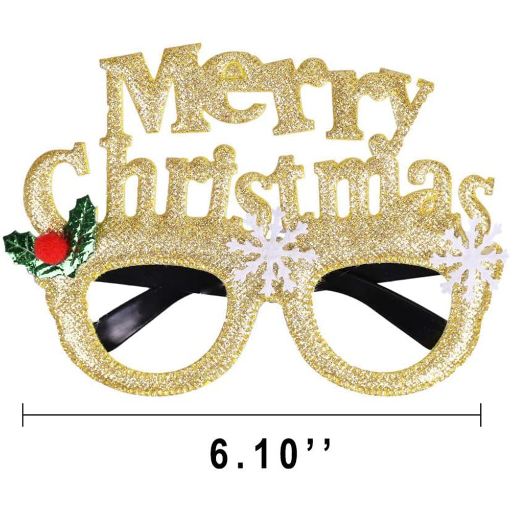 Sparkly Christmas Party Glasses (12 pcs)