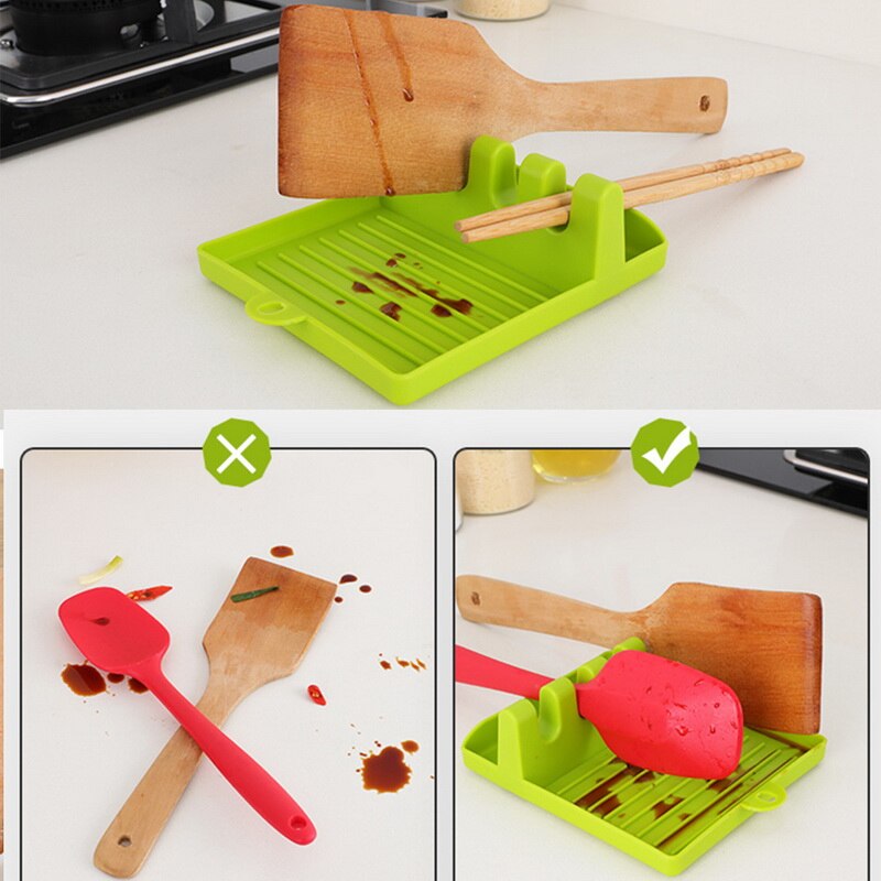 Spatula Holder Silicone Rest Pad Spatula Holder Silicone Rest Pad