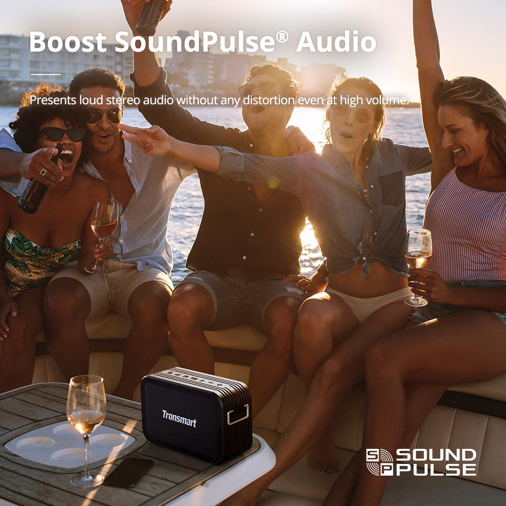 Speaker 80W Powerful Bluetooth Speaker with TWS Bluetooth 5.0 Waterproof IPX6 Built-in Powerbank